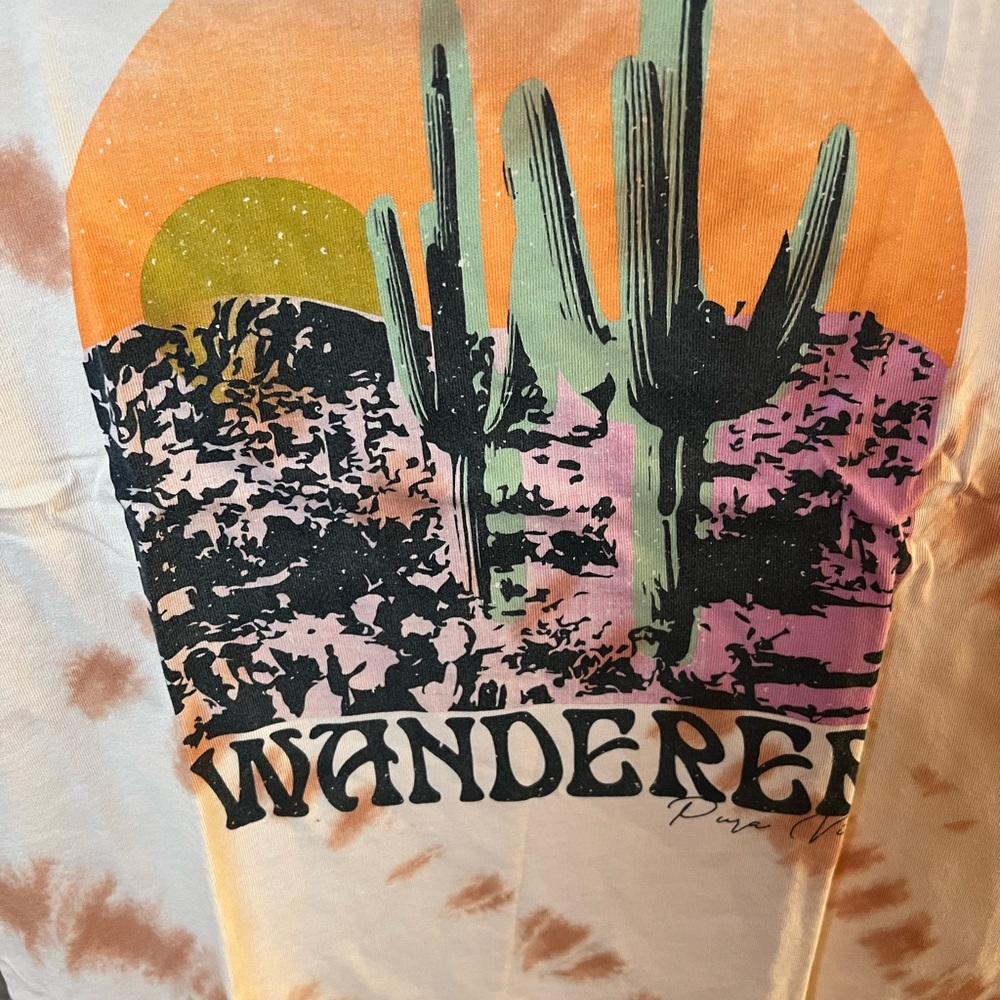 Wanderer Graphic Tee with Cactus Design